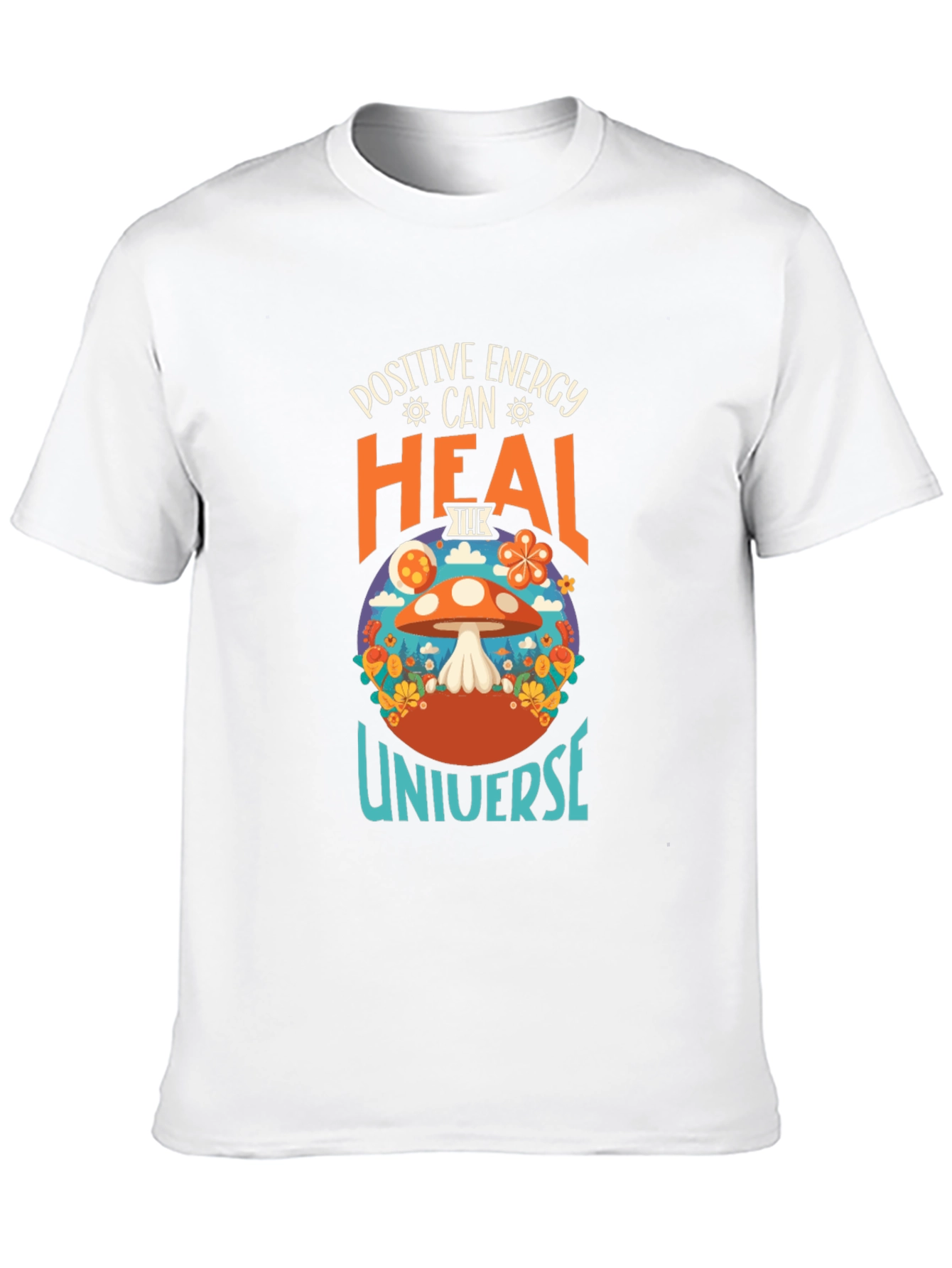 Camiseta Negra Energía Positiva Cura Universo