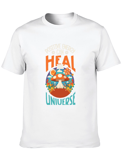 Camiseta Negra Energía Positiva Cura Universo