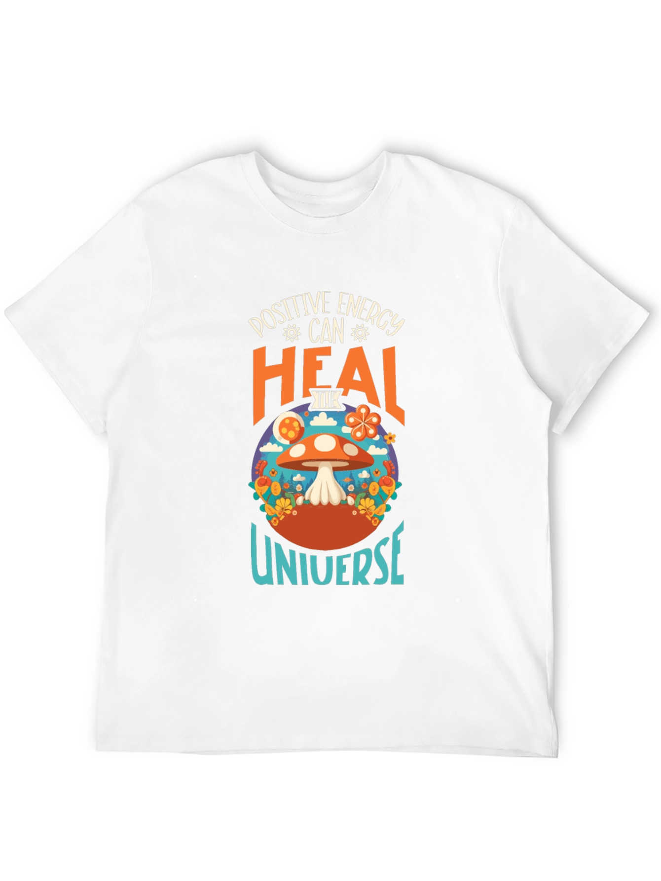 Camiseta Negra Energía Positiva Cura Universo