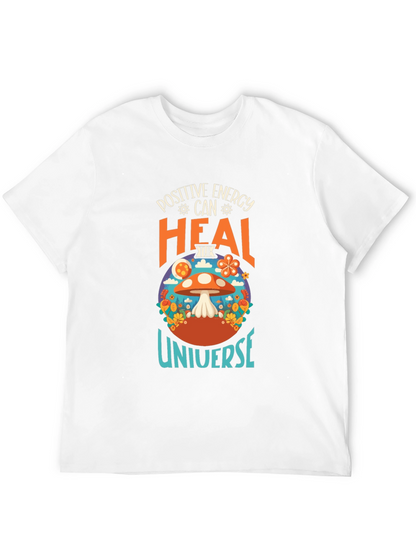 Camiseta Negra Energía Positiva Cura Universo