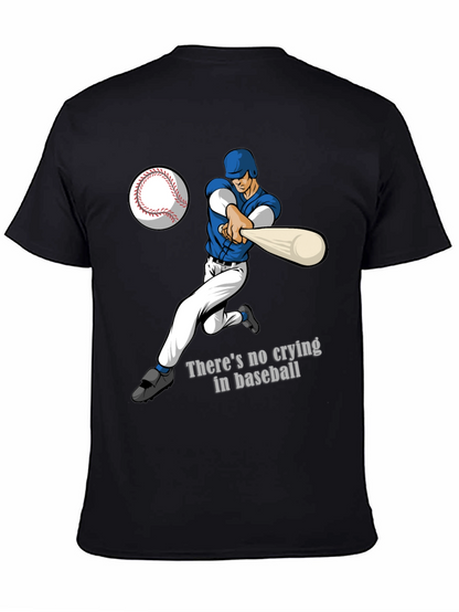 Camiseta Negra con Diseño de Béisbol
