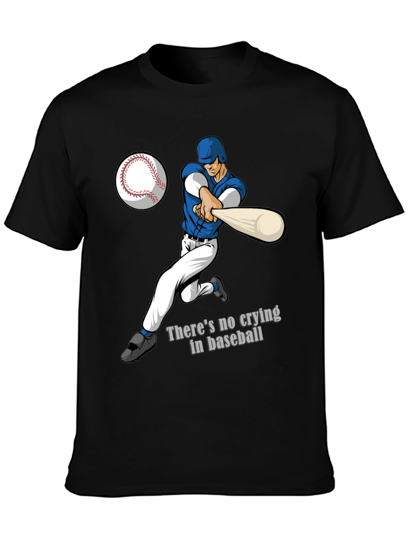 Camiseta Negra con Diseño de Béisbol