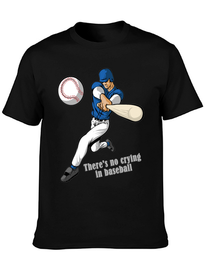 Camiseta Negra con Diseño de Béisbol
