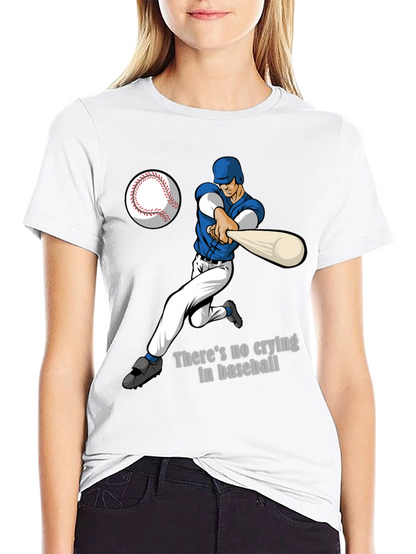 Camiseta Negra con Diseño de Béisbol