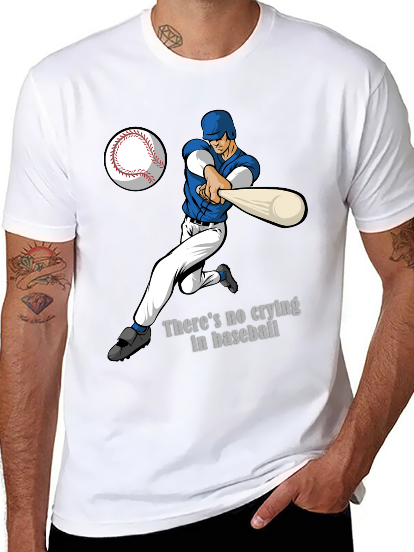 Camiseta Negra con Diseño de Béisbol