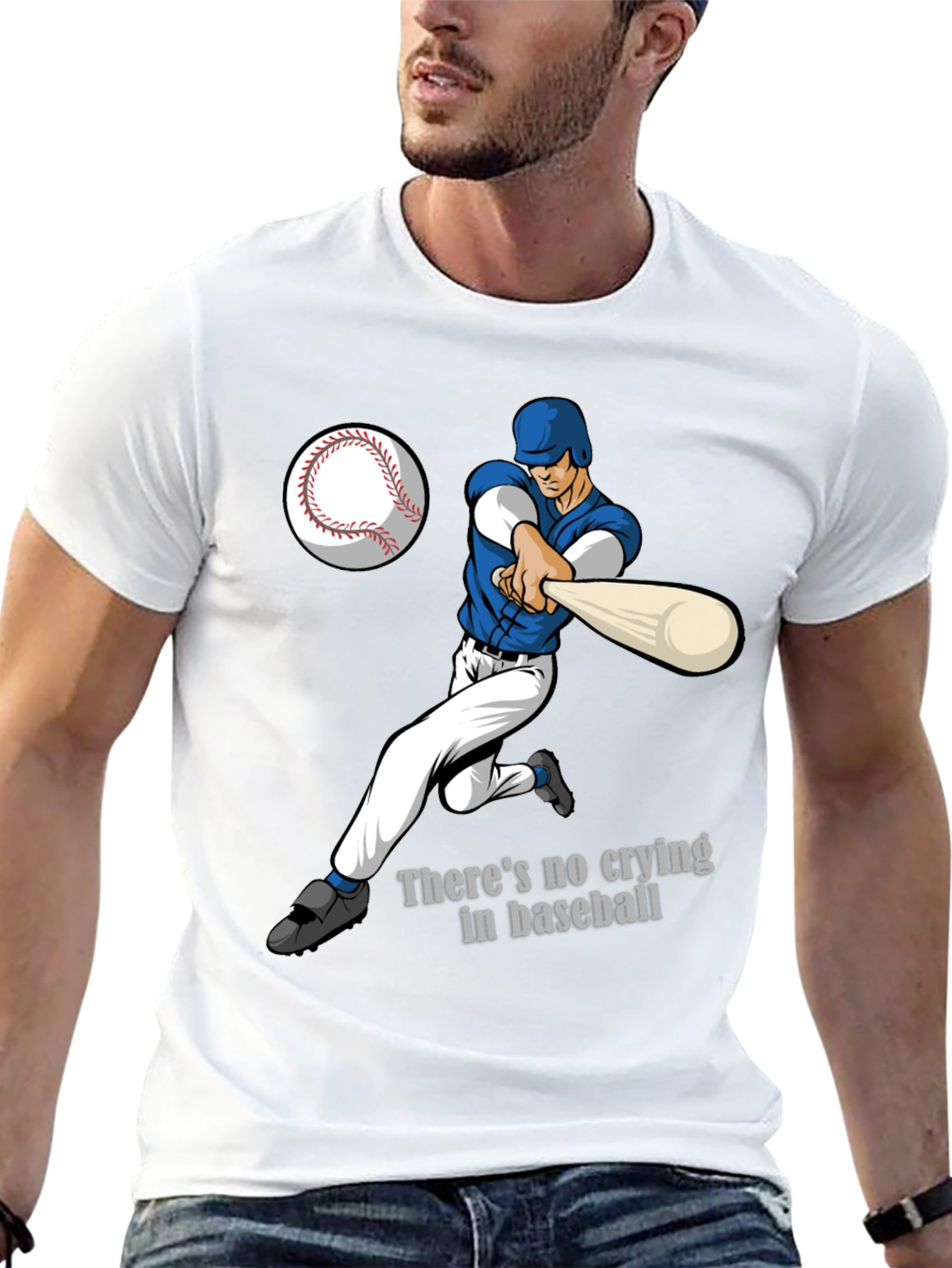 Camiseta Negra con Diseño de Béisbol
