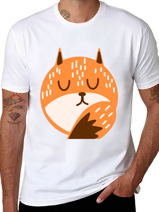 Camiseta Negra con Diseño de Zorro Adorable