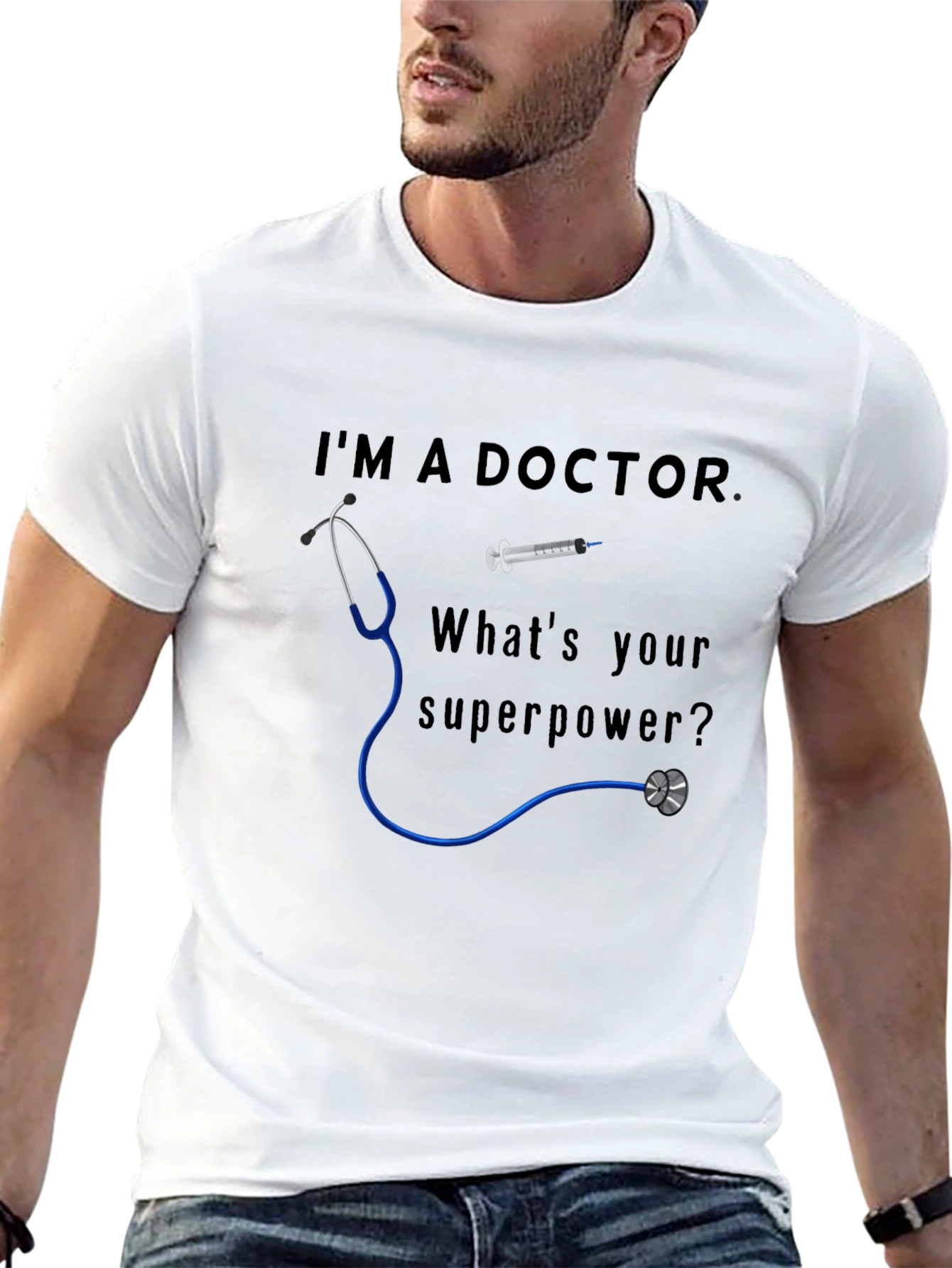 Camiseta Doctor Superpoder Estetoscopio