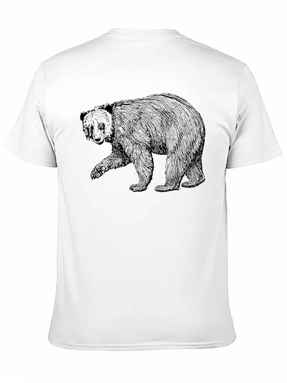 Camiseta Negra con Estampado de Oso