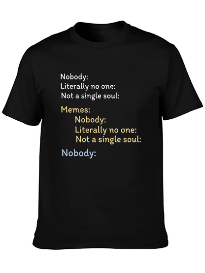 Camiseta Negra Estampada - Meme Divertido