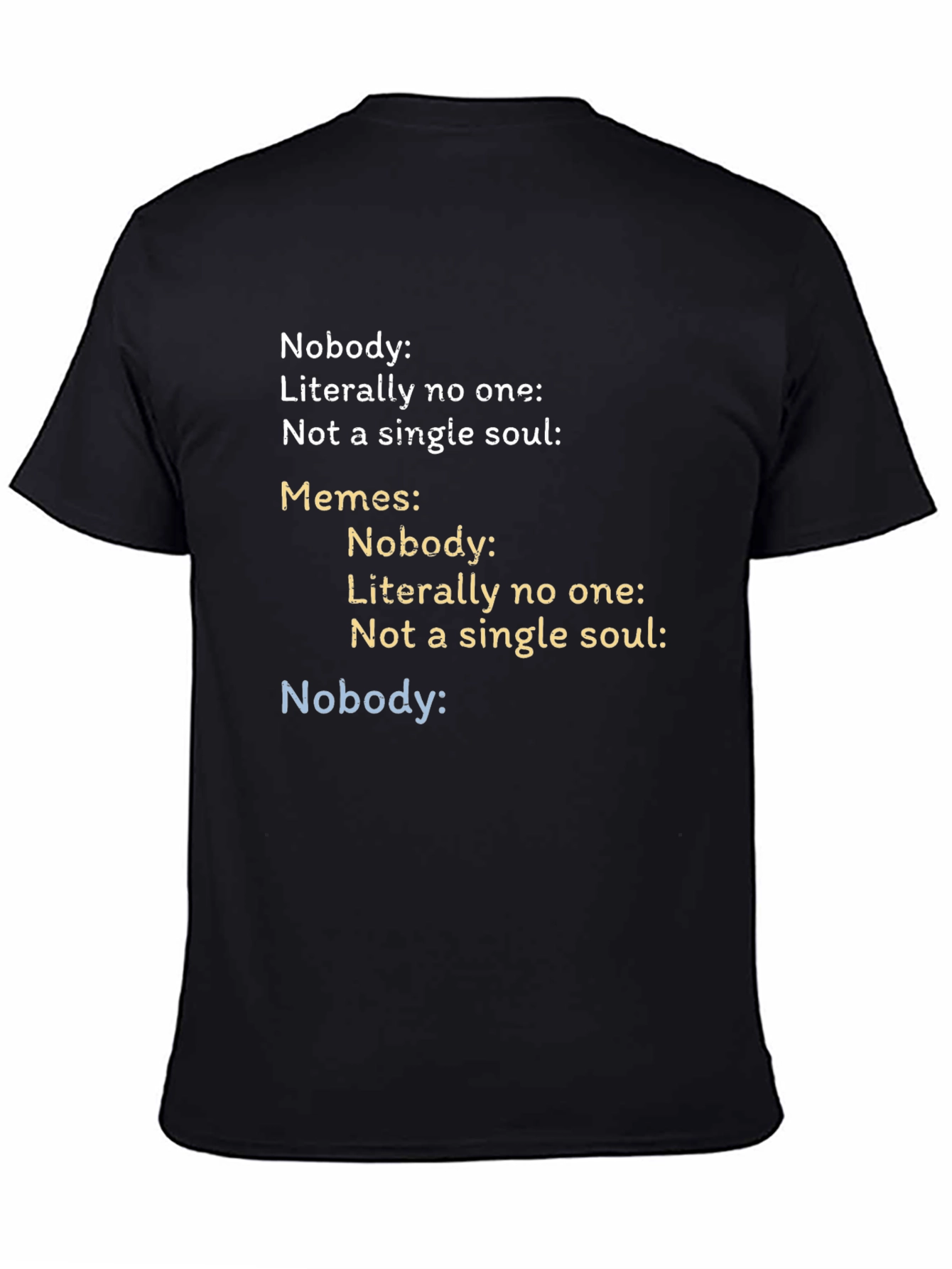 Camiseta Negra Estampada - Meme Divertido
