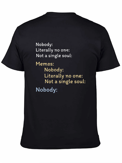 Camiseta Negra Estampada - Meme Divertido