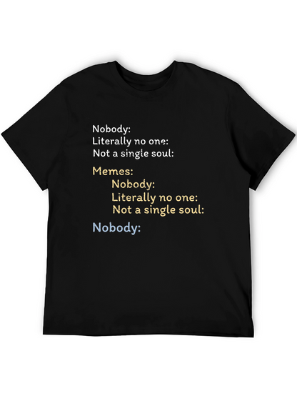 Camiseta Negra Estampada - Meme Divertido