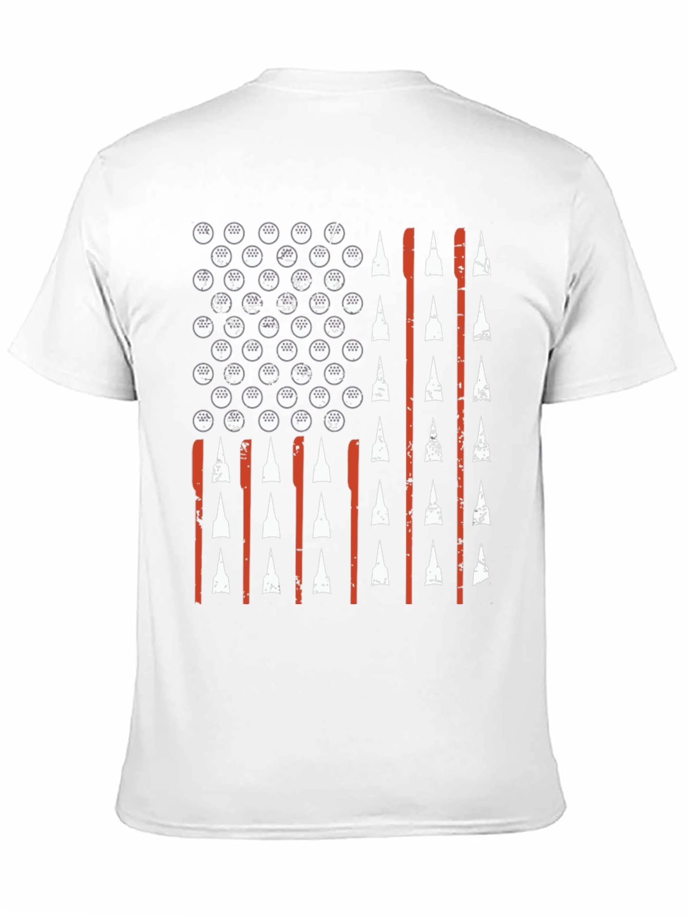 Camiseta Negra Bandera Americana Golf