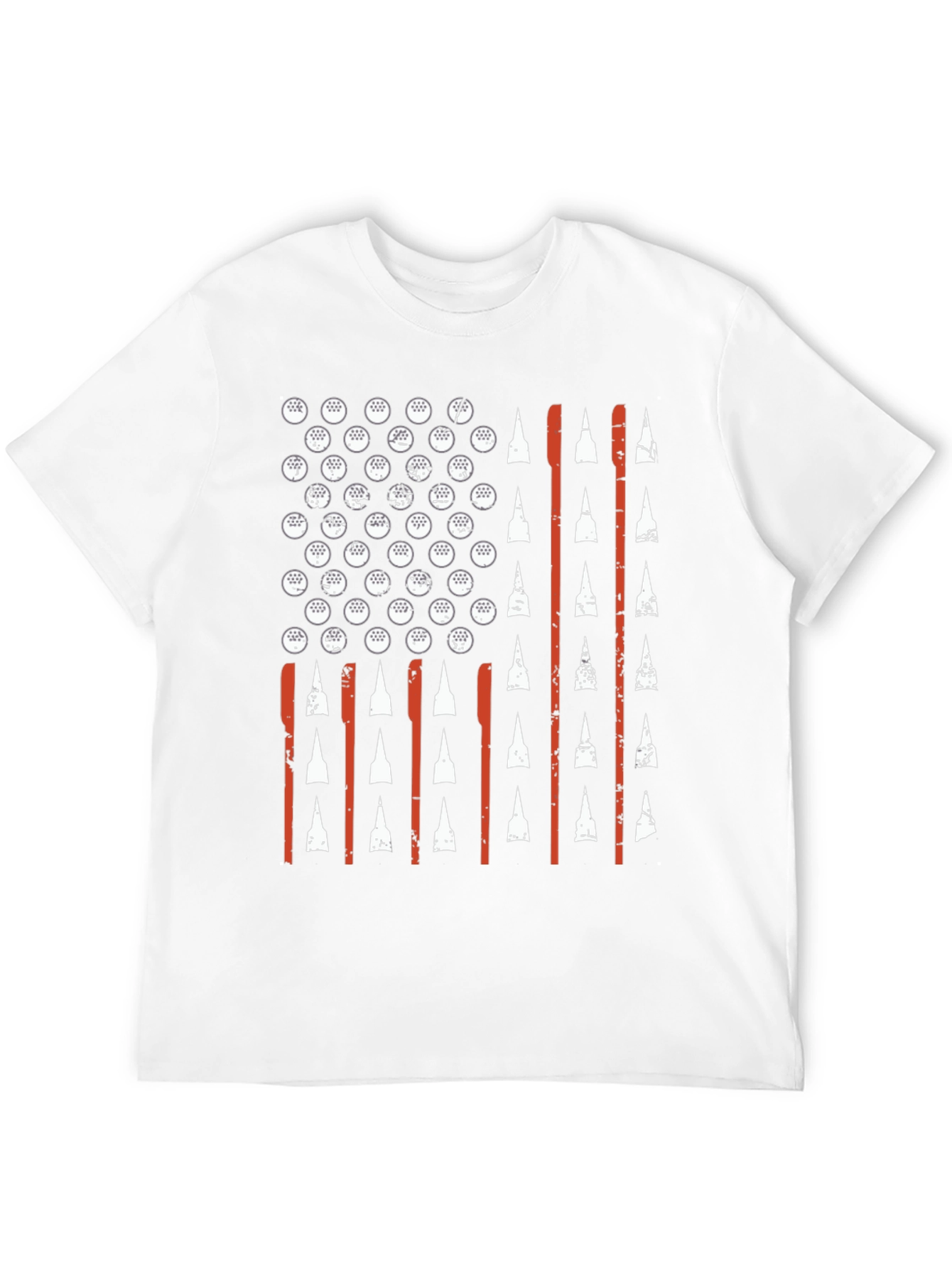 Camiseta Negra Bandera Americana Golf
