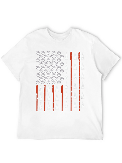 Camiseta Negra Bandera Americana Golf