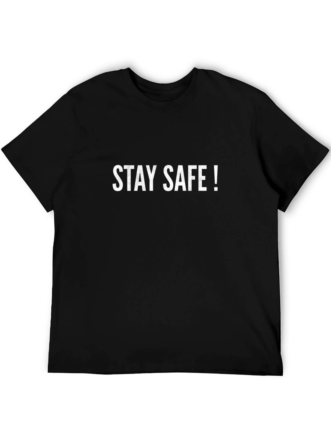 Camiseta Negra Stay Safe: Estilo y Protección