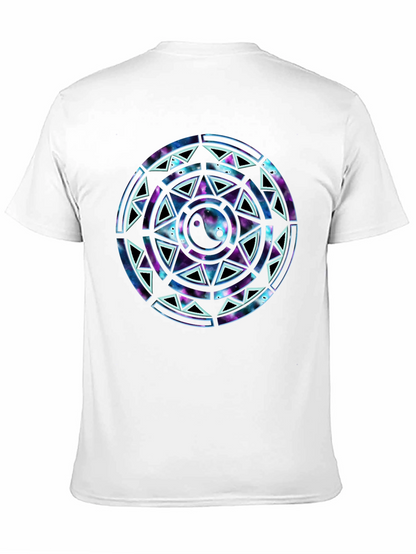 Camiseta Negra con Diseño Yin Yang Cósmico