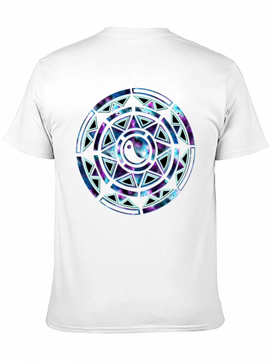 Camiseta Negra con Diseño Yin Yang Cósmico
