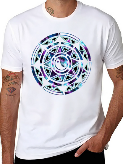 Camiseta Negra con Diseño Yin Yang Cósmico