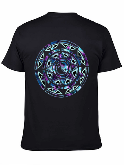 Camiseta Negra con Diseño Yin Yang Cósmico