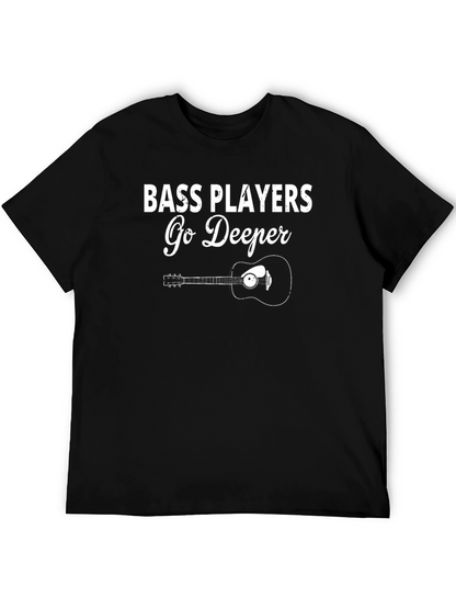 Camiseta Negra: Bajistas Profundos con Guitarra