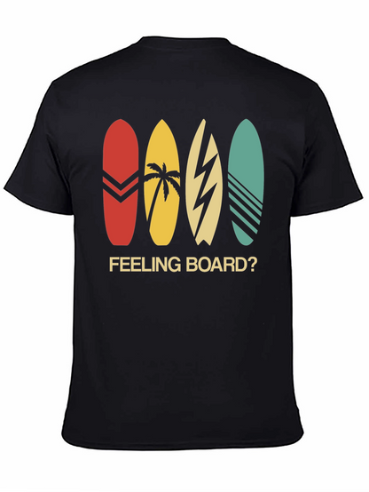 Camiseta Negra Estampada Feeling Board?