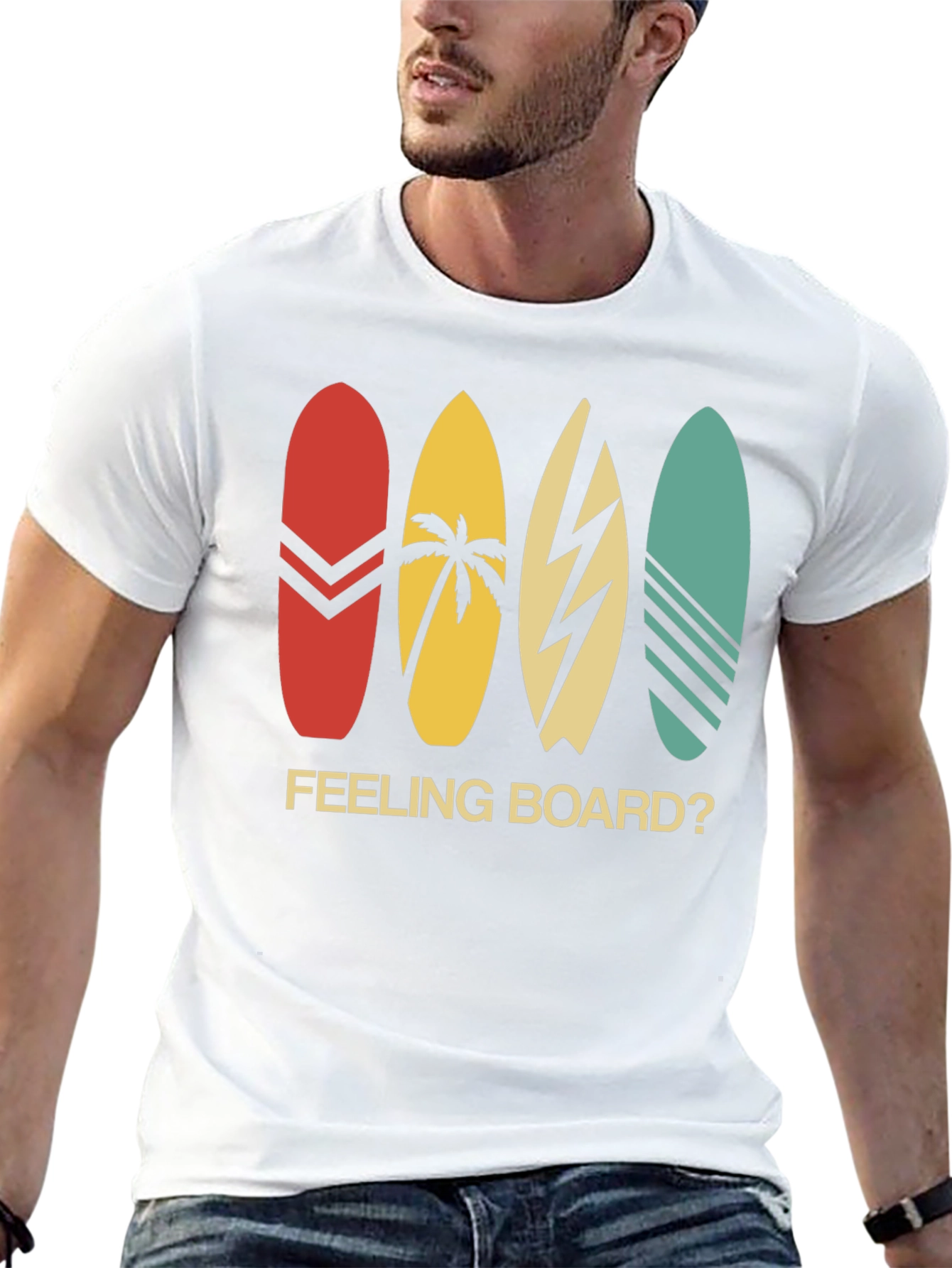 Camiseta Negra Estampada Feeling Board?