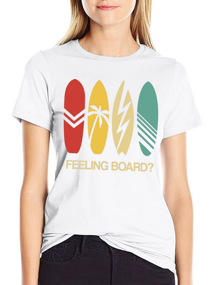 Camiseta Negra Estampada Feeling Board?