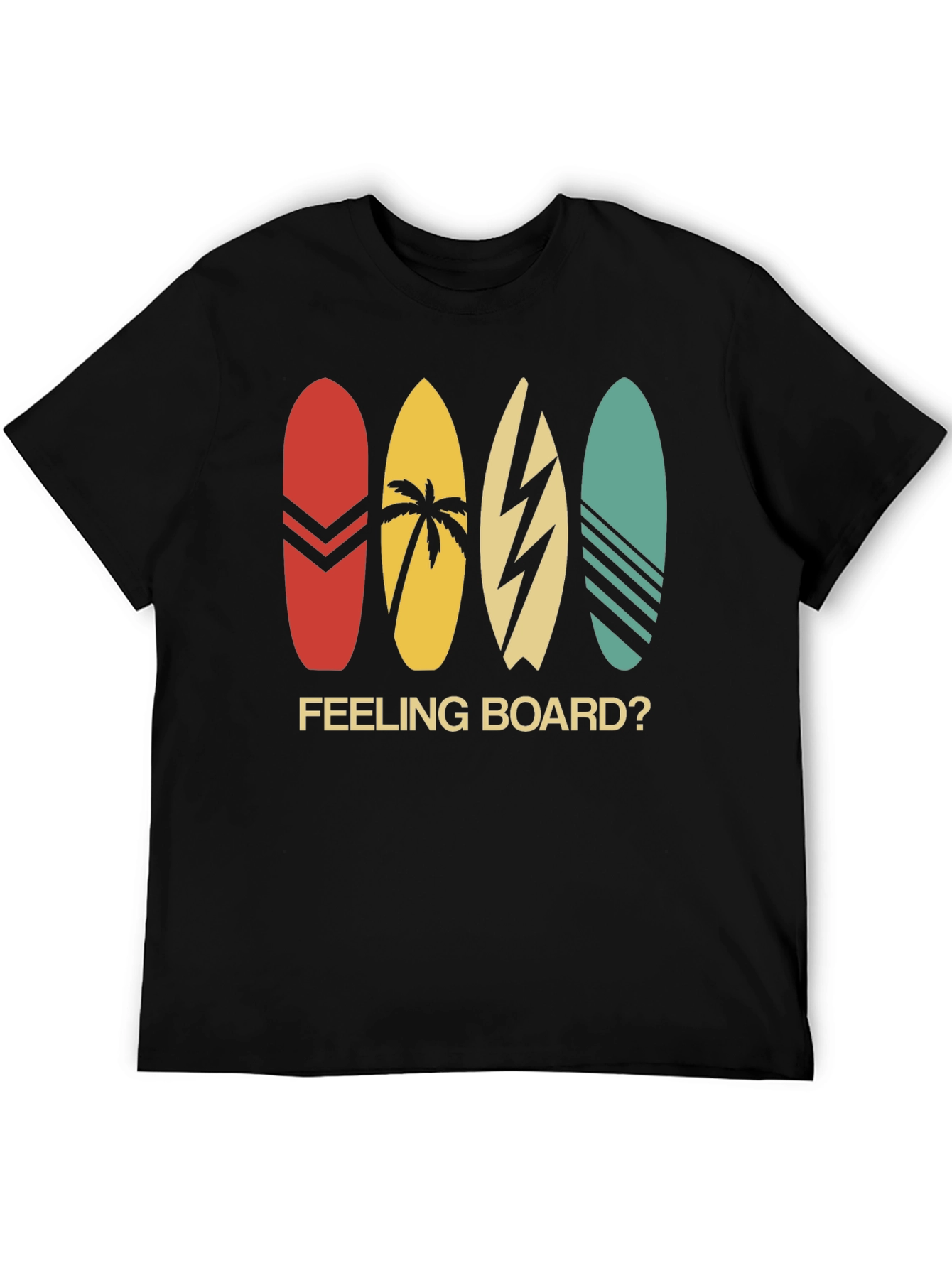 Camiseta Negra Estampada Feeling Board?