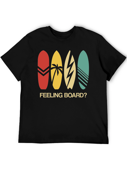 Camiseta Negra Estampada Feeling Board?