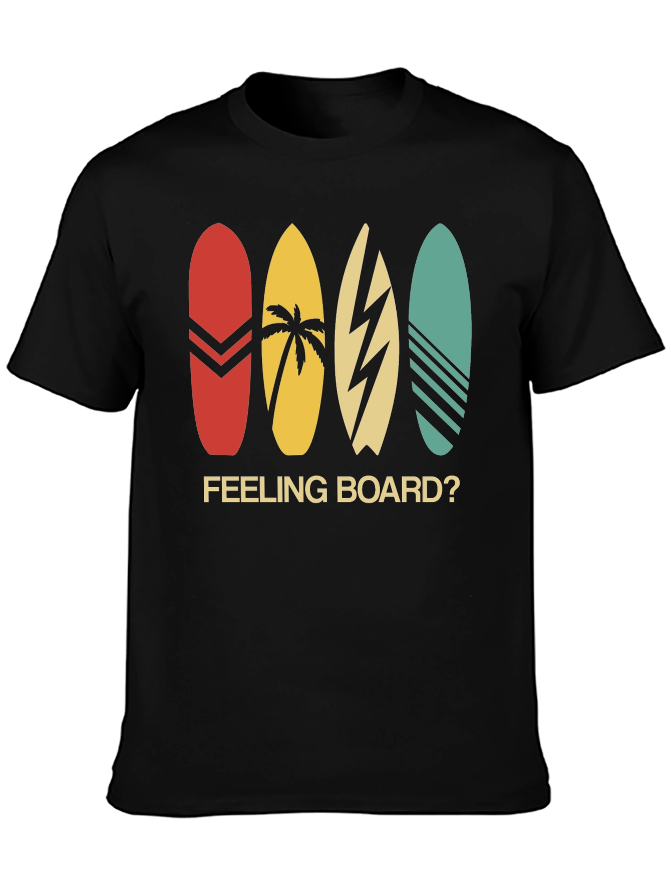 Camiseta Negra Estampada Feeling Board?