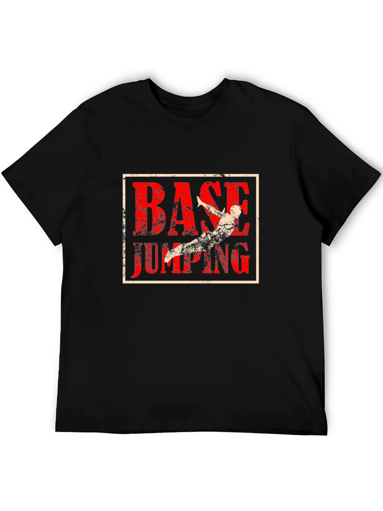 Camiseta Negra con Diseño de Salto BASE