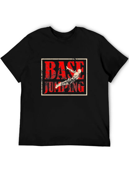 Camiseta Negra con Diseño de Salto BASE