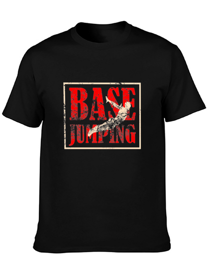 Camiseta Negra con Diseño de Salto BASE