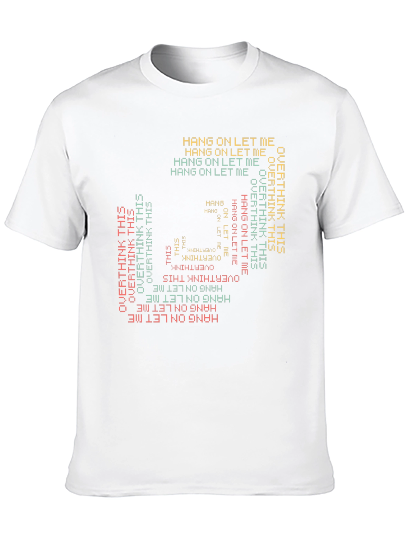 Camiseta Negra Estampada: Hang On Overthink