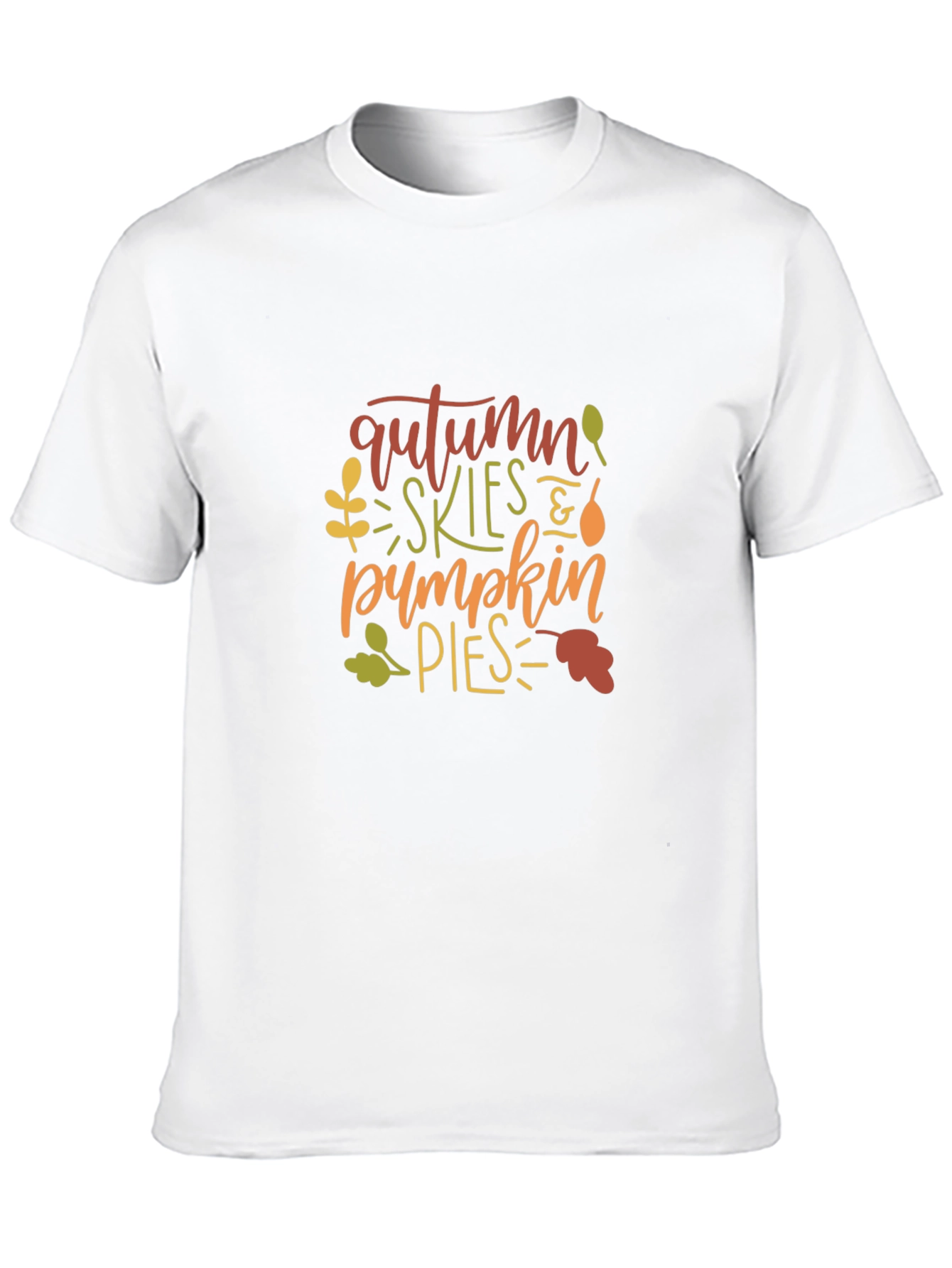 Camiseta Negra con Diseño de Otoño