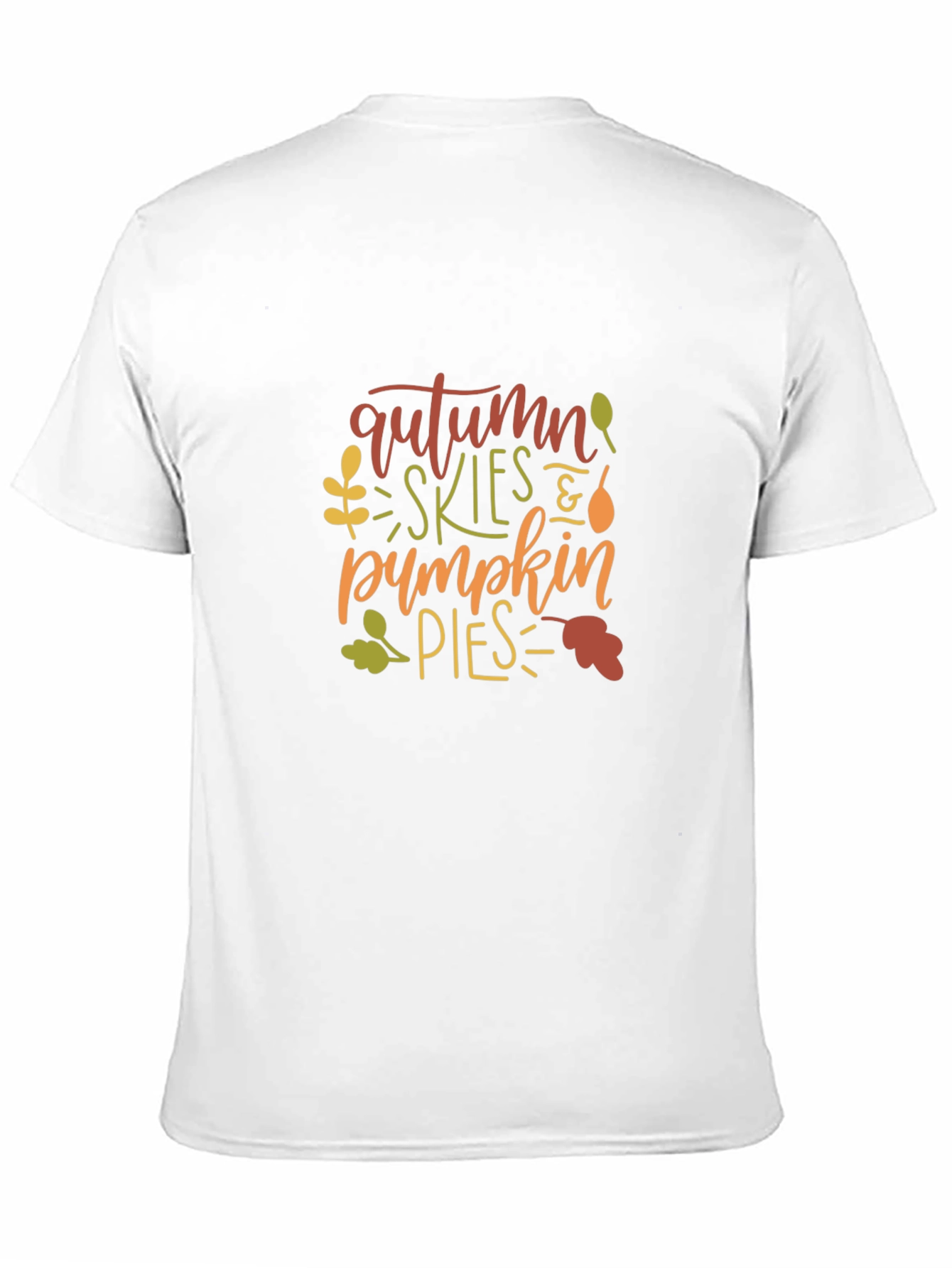 Camiseta Negra con Diseño de Otoño