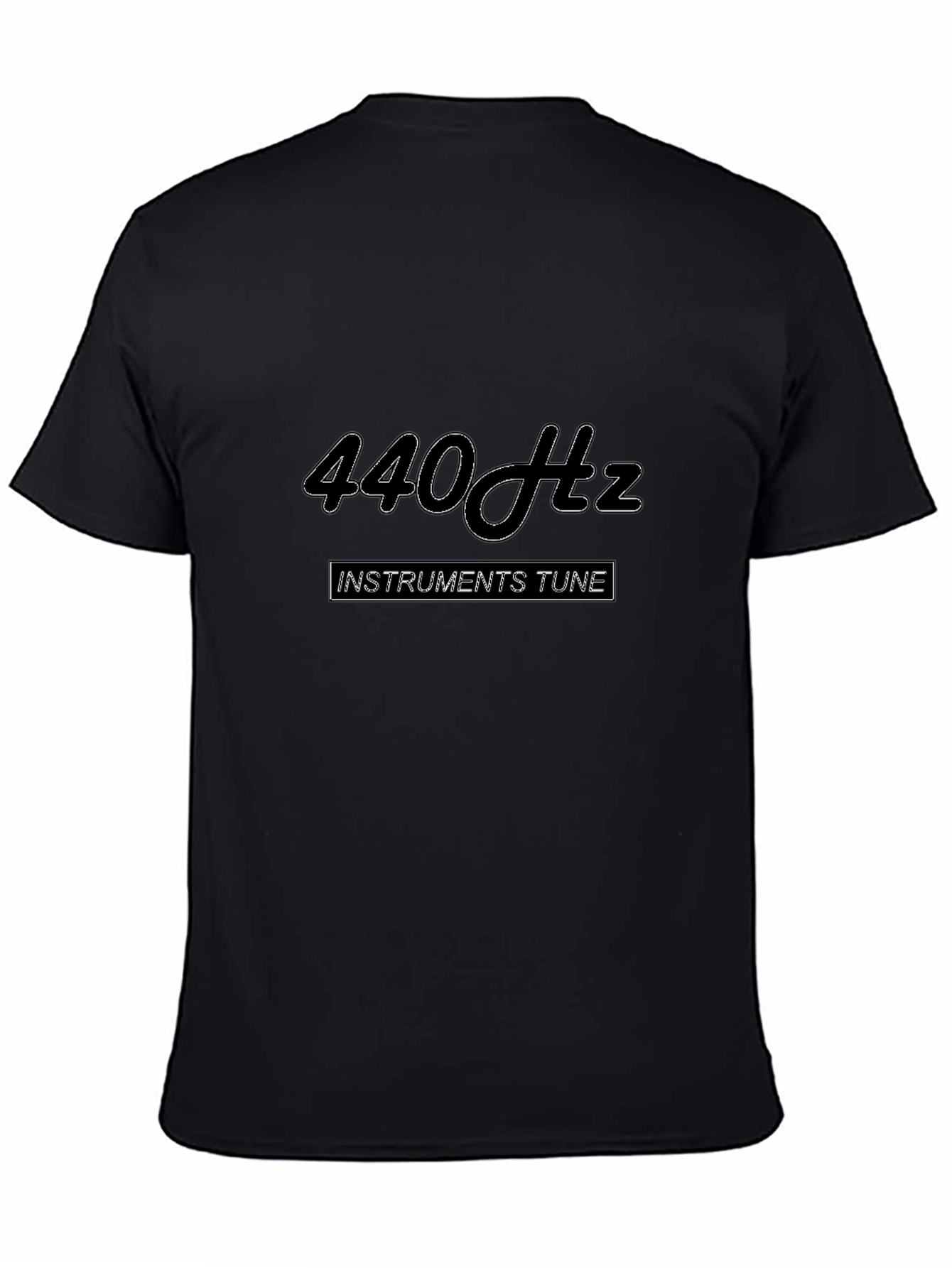Camiseta Negra 440 Hz para Músicos