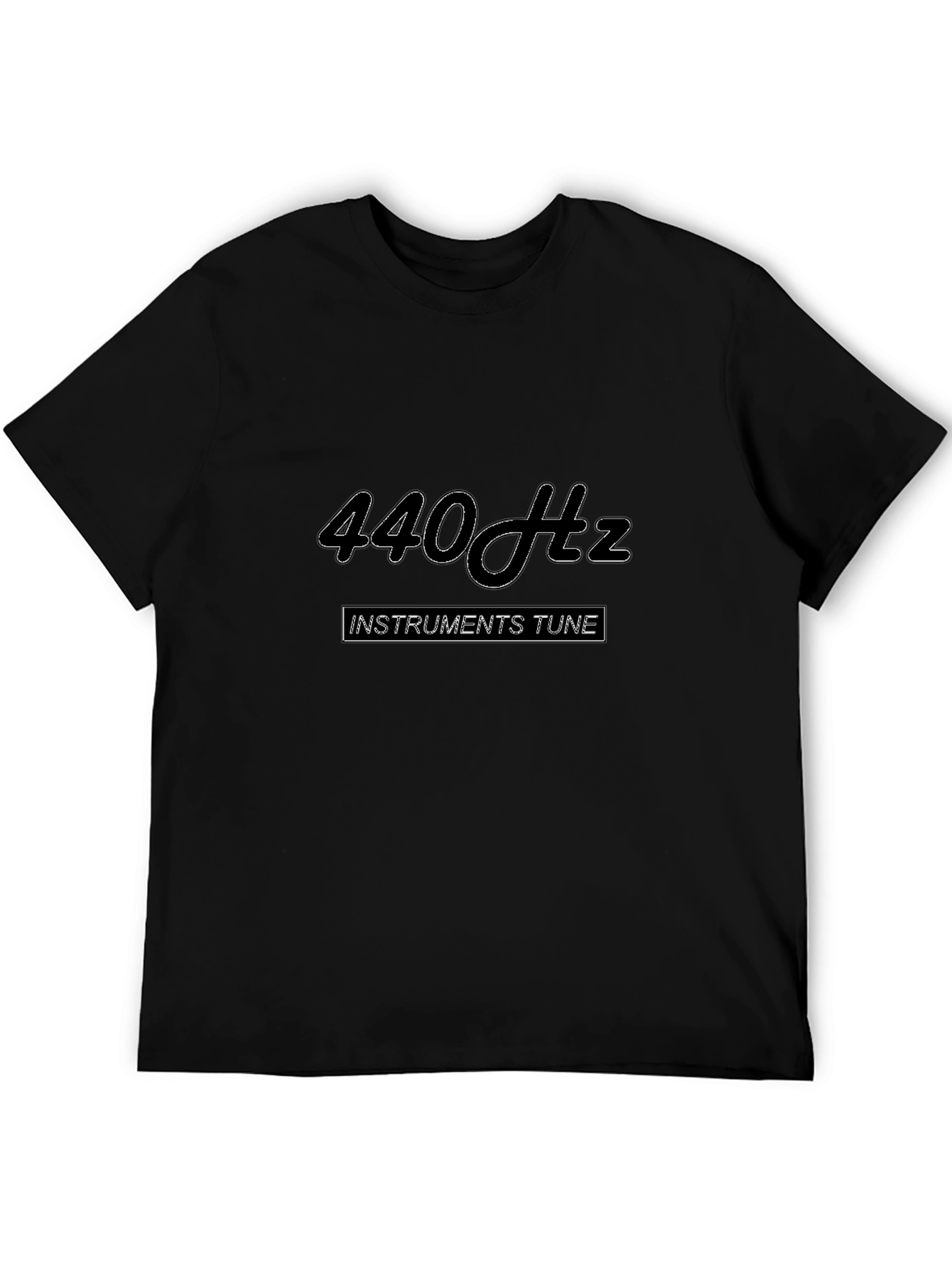 Camiseta Negra 440 Hz para Músicos