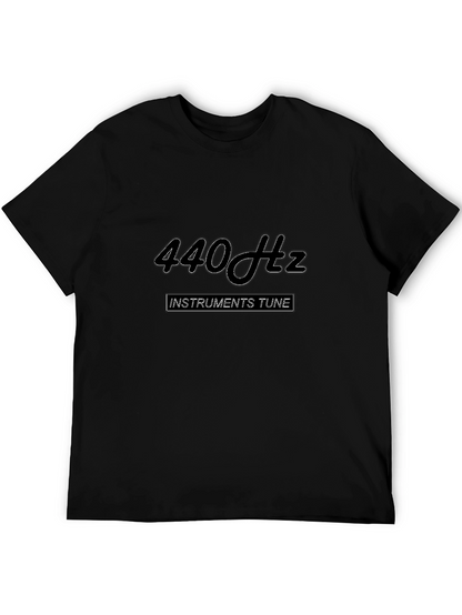 Camiseta Negra 440 Hz para Músicos
