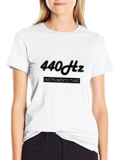 Camiseta Negra 440 Hz para Músicos