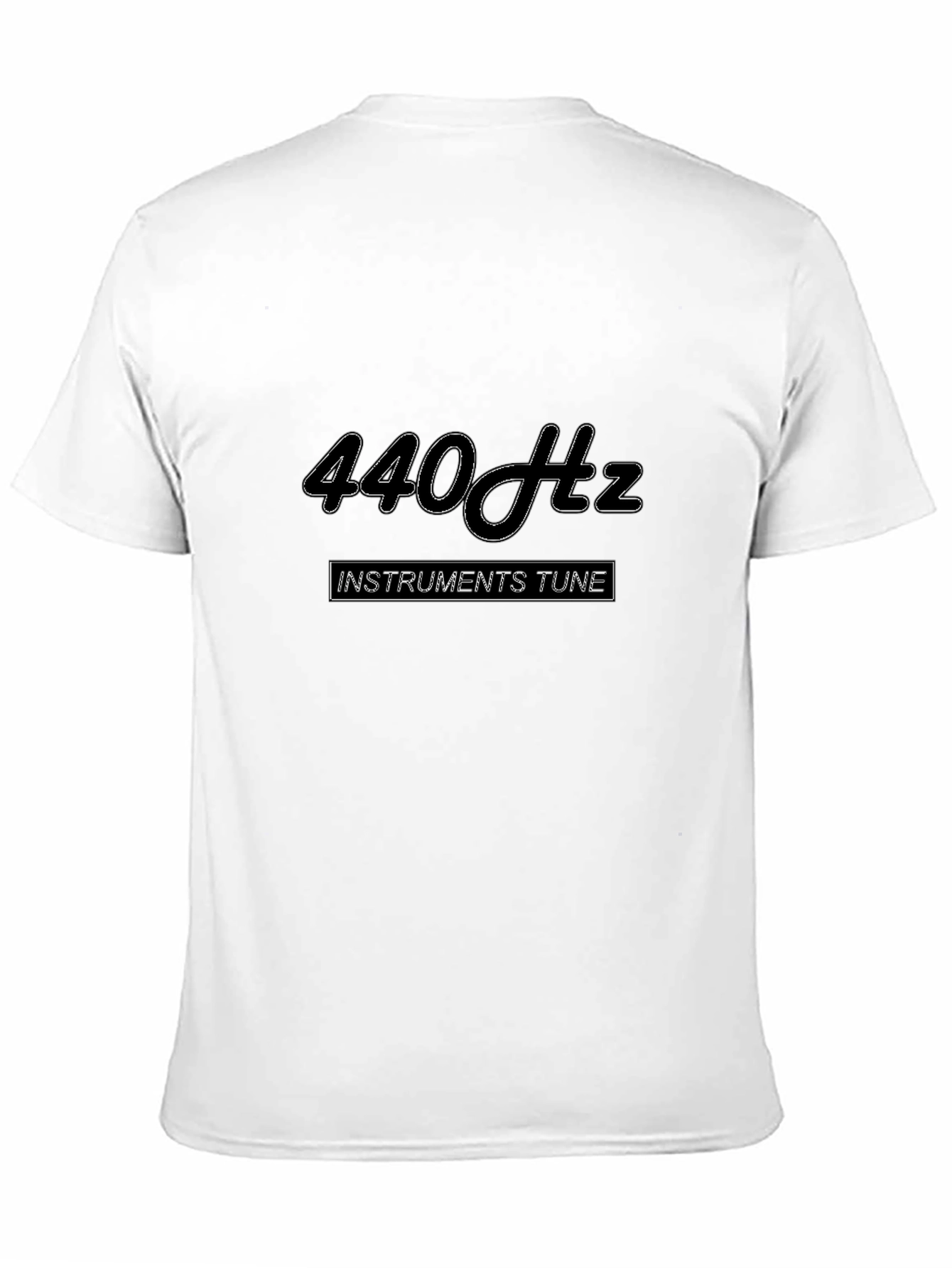 Camiseta Negra 440 Hz para Músicos