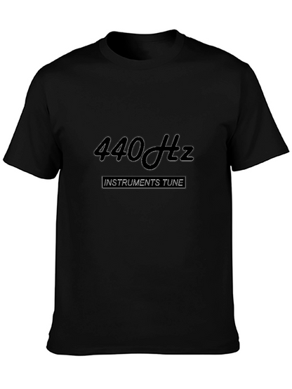 Camiseta Negra 440 Hz para Músicos