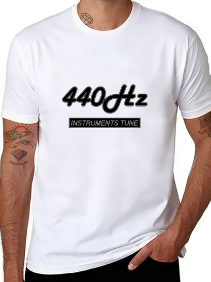 Camiseta Negra 440 Hz para Músicos
