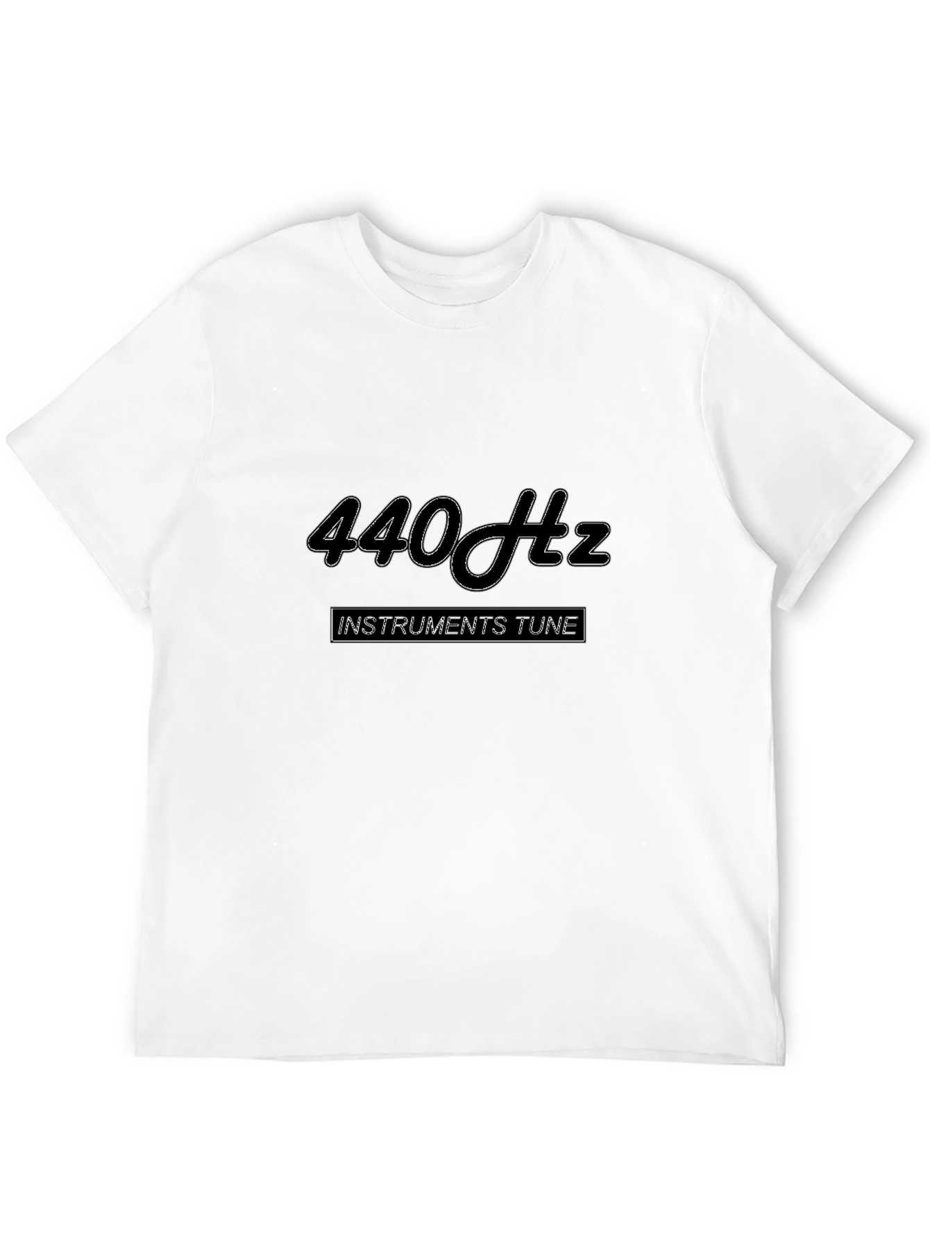 Camiseta Negra 440 Hz para Músicos