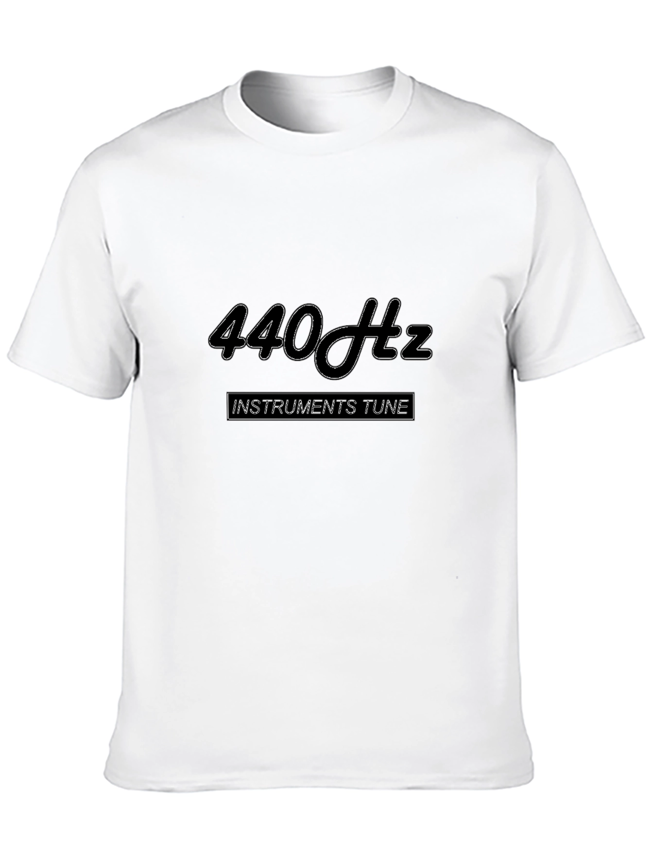 Camiseta Negra 440 Hz para Músicos