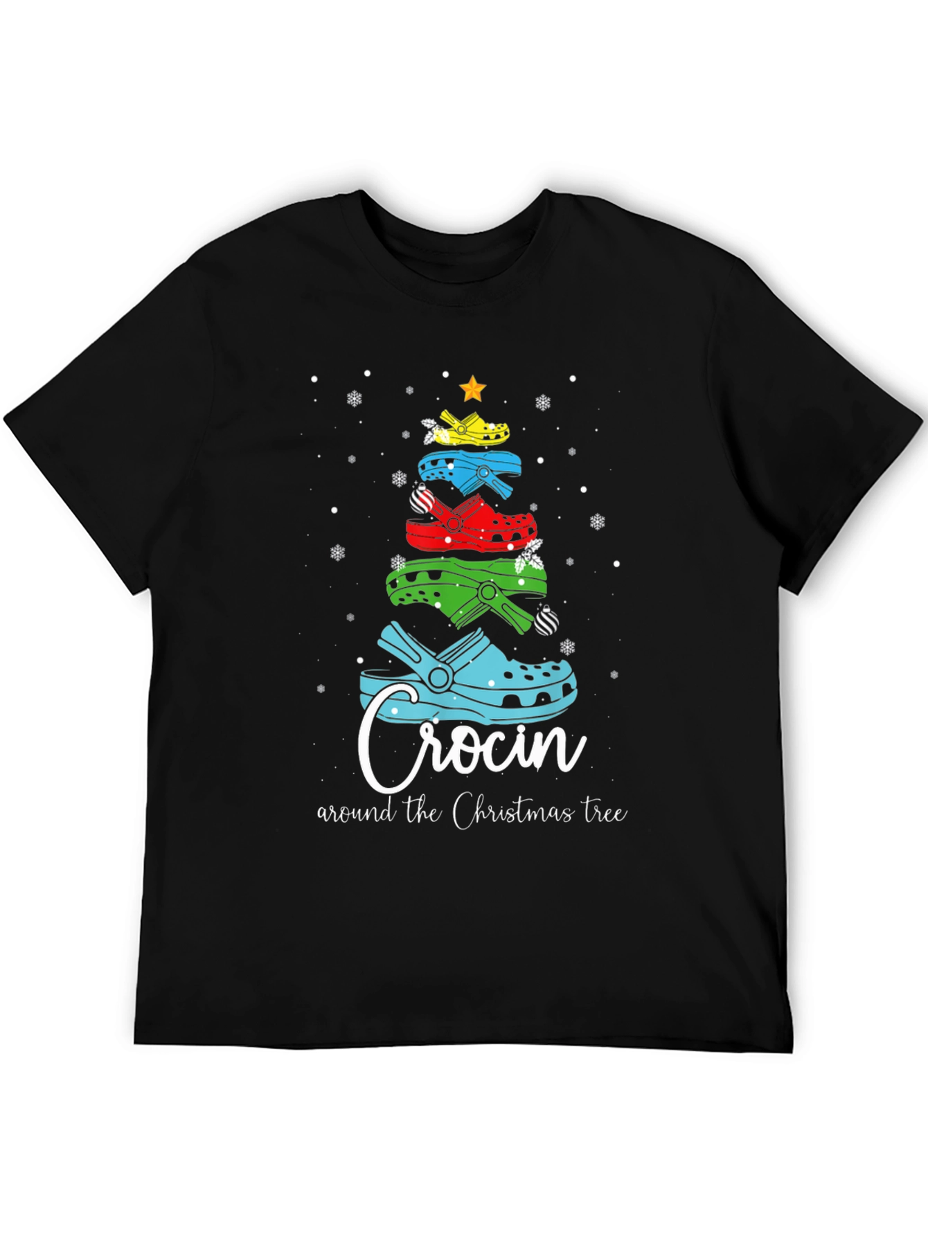 Camiseta Navideña Crocin Around the Christmas Tree