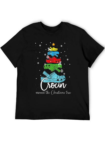 Camiseta Navideña Crocin Around the Christmas Tree