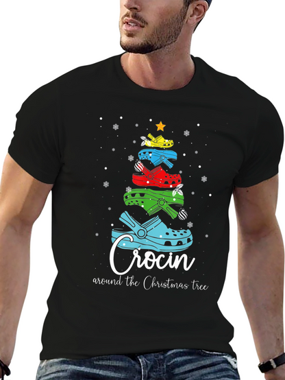 Camiseta Navideña Crocin Around the Christmas Tree